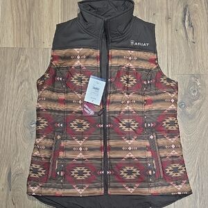Ariat Women's Patterned Vest - Brown and Red